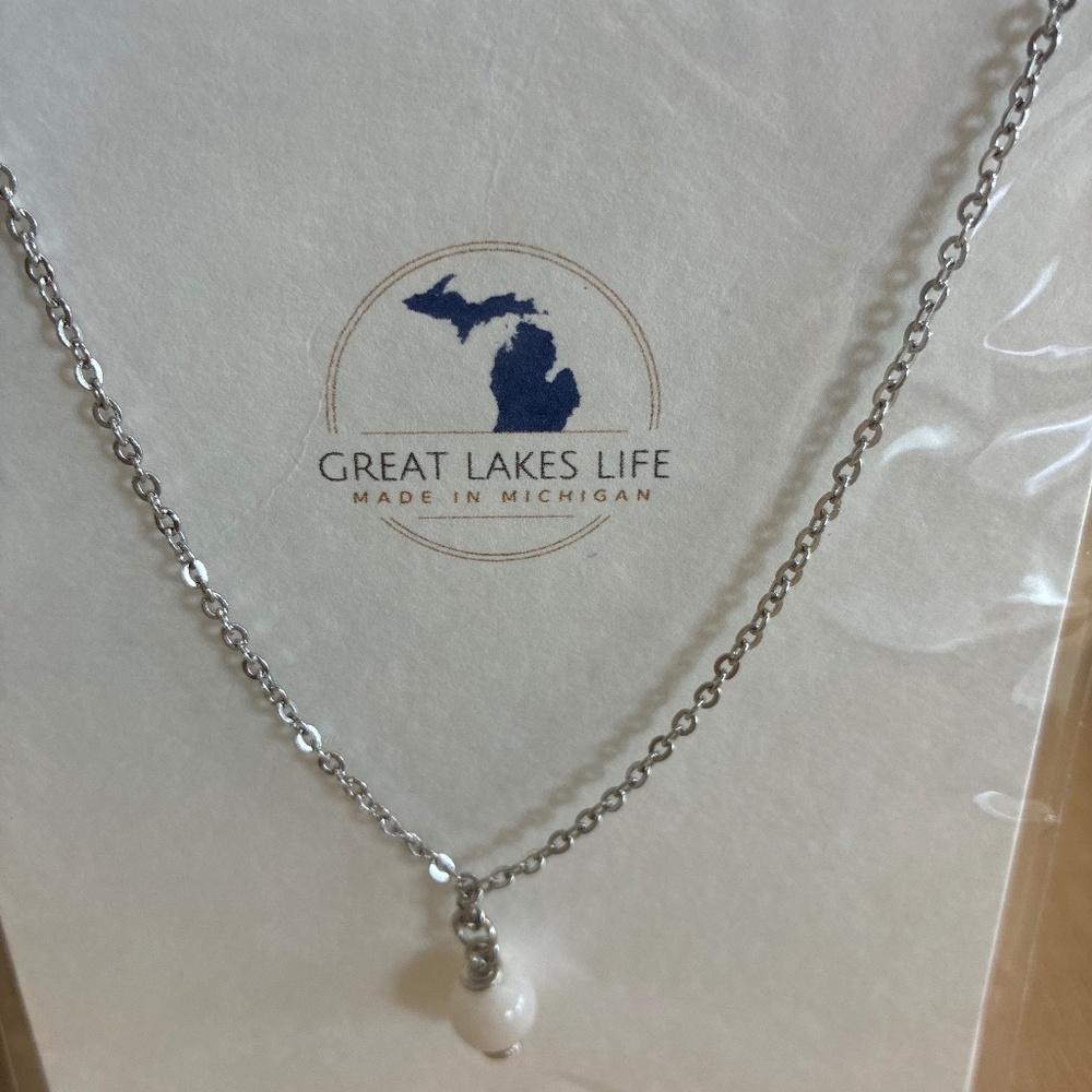 Genuine moonstone necklace.